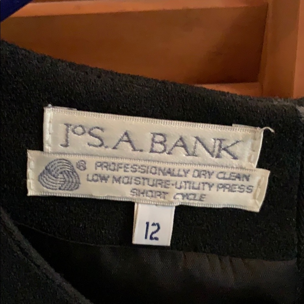 Long sleeve black dress by JoS A Bank sz 12 EUC - Picture 3 of 8
